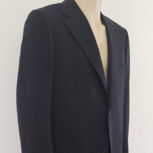 Brooks Brothers 1970s men's suit 41L Brooksknit navy pinstripe